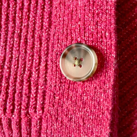 Old Navy Cozy Button-Up Pink Cardigan Sweater - Size M - Picture 6 of 11